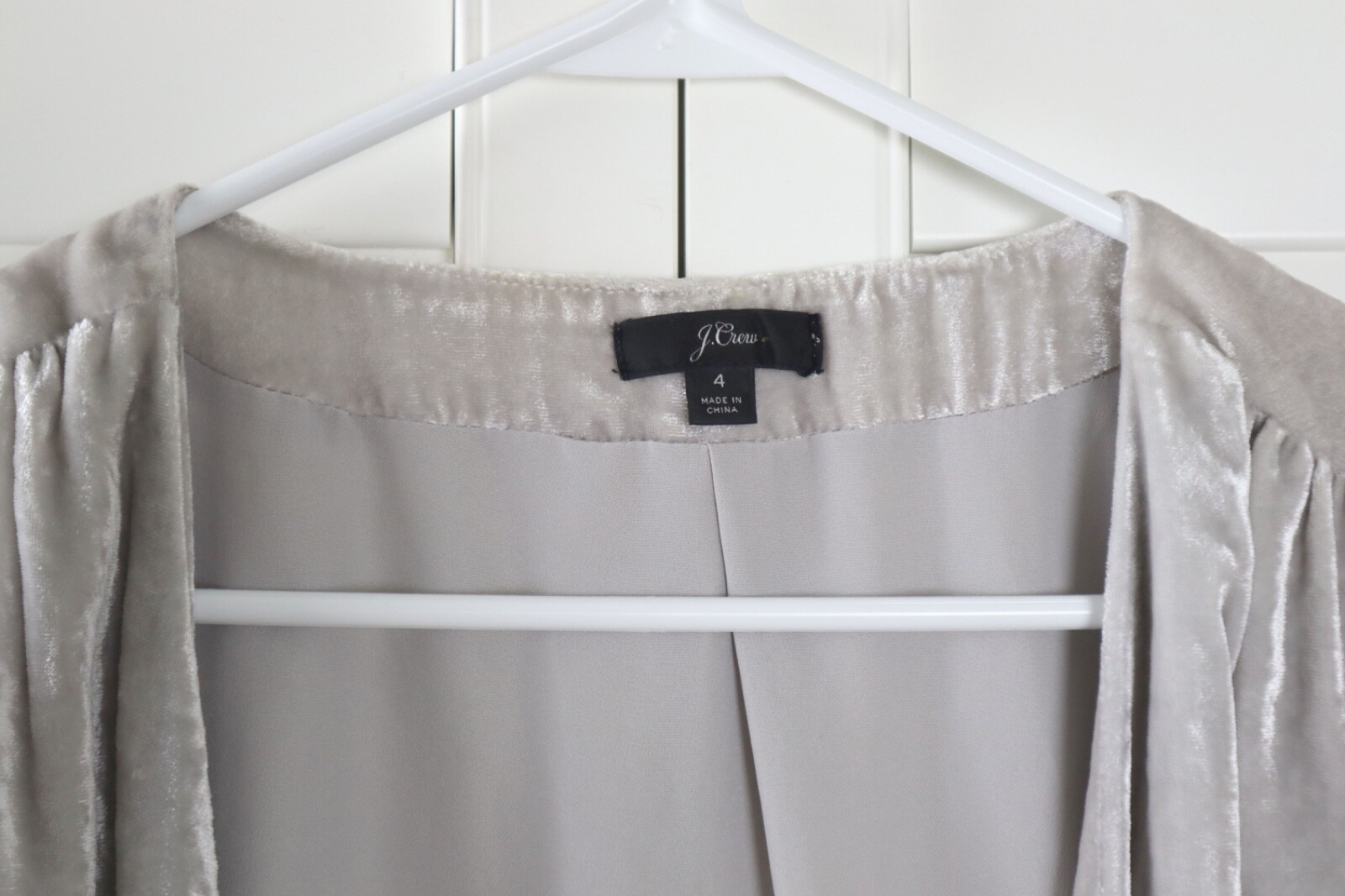 J.CREW $148 Solid Gray Lined Drapey Velvet True W… - image 7