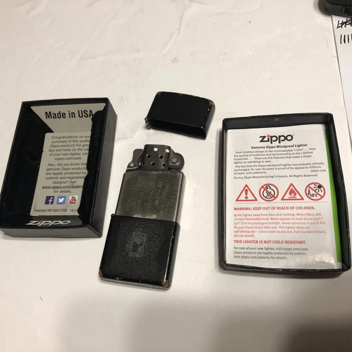 Zippo Lighter 207G Silver Brass Finish 181507-K HK1084720B Case | eBay