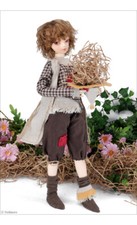 Dollmore clothes set for 1/4 BJD MSD - Scarecrow Set Coffee A7-1-5