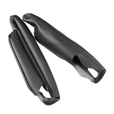 2*Schwarz Leder Sitz Armlehne Griff Abdeckung für Land Rover Freelander 2 07-15