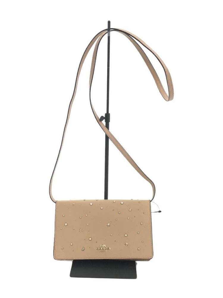COACH Shoulder Bag Leather BEG F30050