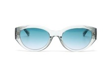 Guess GU8241 86W Blue Crystal Cat Eye Plastic Sunglasses Thick Frame 55-21-135