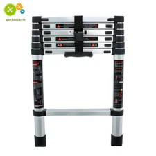 8.5ft 330lbs Aluminum Telescopic Ladder Heavy Duty Folding Extension Step Ladder