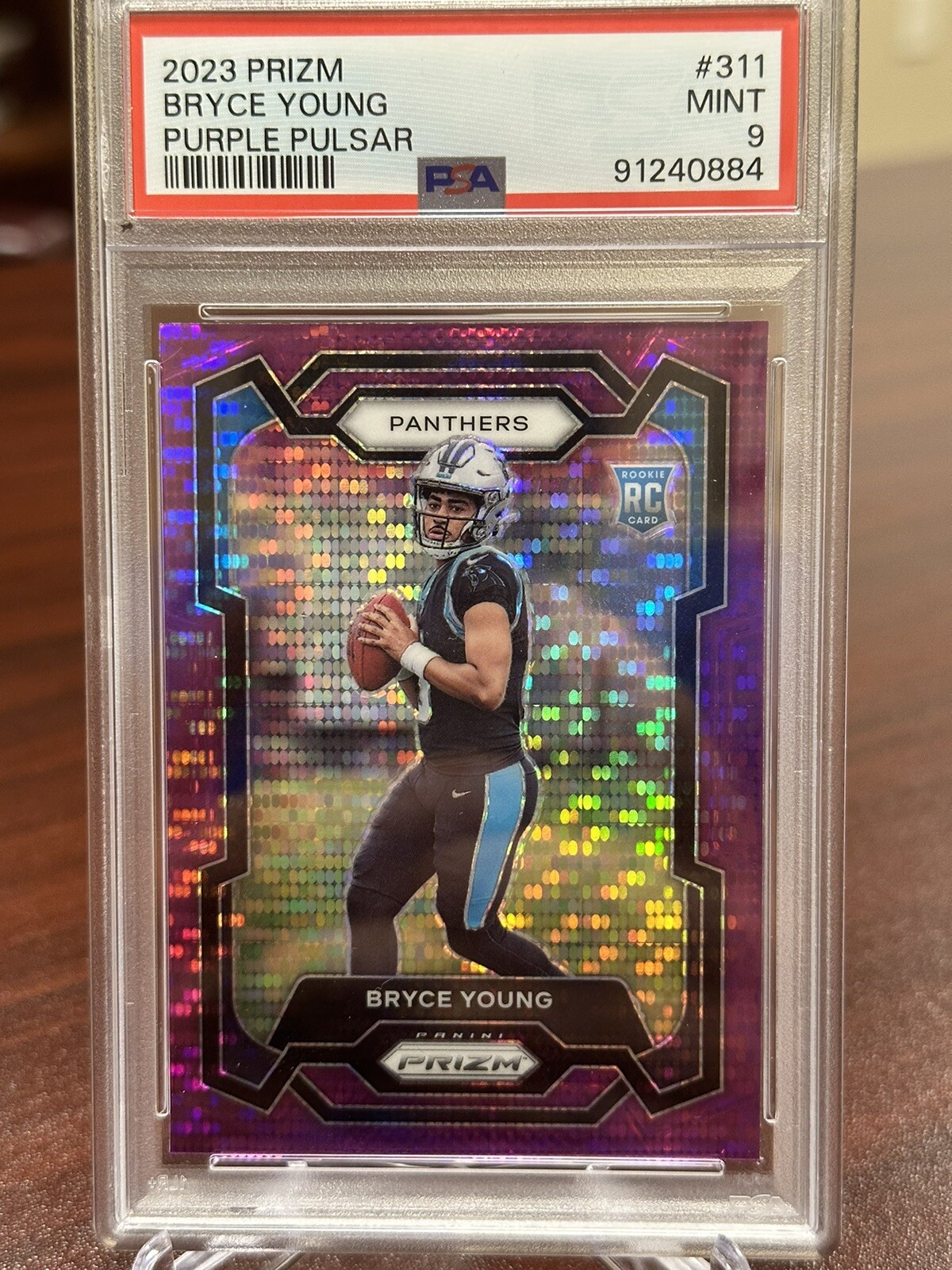 2023 Panini Prizm - Rookies Purple Pulsar Prizm #311 Bryce Young (RC) PSA 9