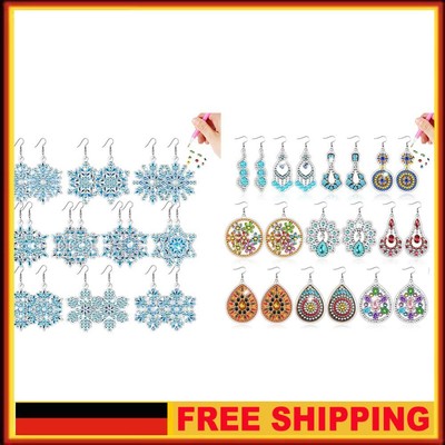 10 Pairs Useful DIY Earrings Making Kit Snowflake Boho for Adults Beginners