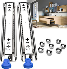 Heavy Duty 40" Drawer Slides, 260LB Capacity, Stainless Steel Ball Bearing Rails