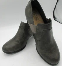 WOMENS SHOE 7.5 CROFT &  BARROW OTHOLITE COMFORT SHOE IN GRAY NO SLIP STACK HEEL