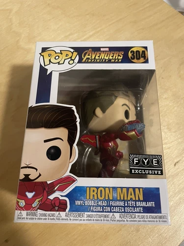 Funko Pop! Marvel Avengers Infinity War Iron Man (Unmasked) #304 FYE Exclusive