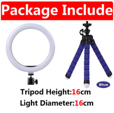 10 inch LED Selfie Ring Light No Phone Stand Photo Fill Lamp with Mini Tripod