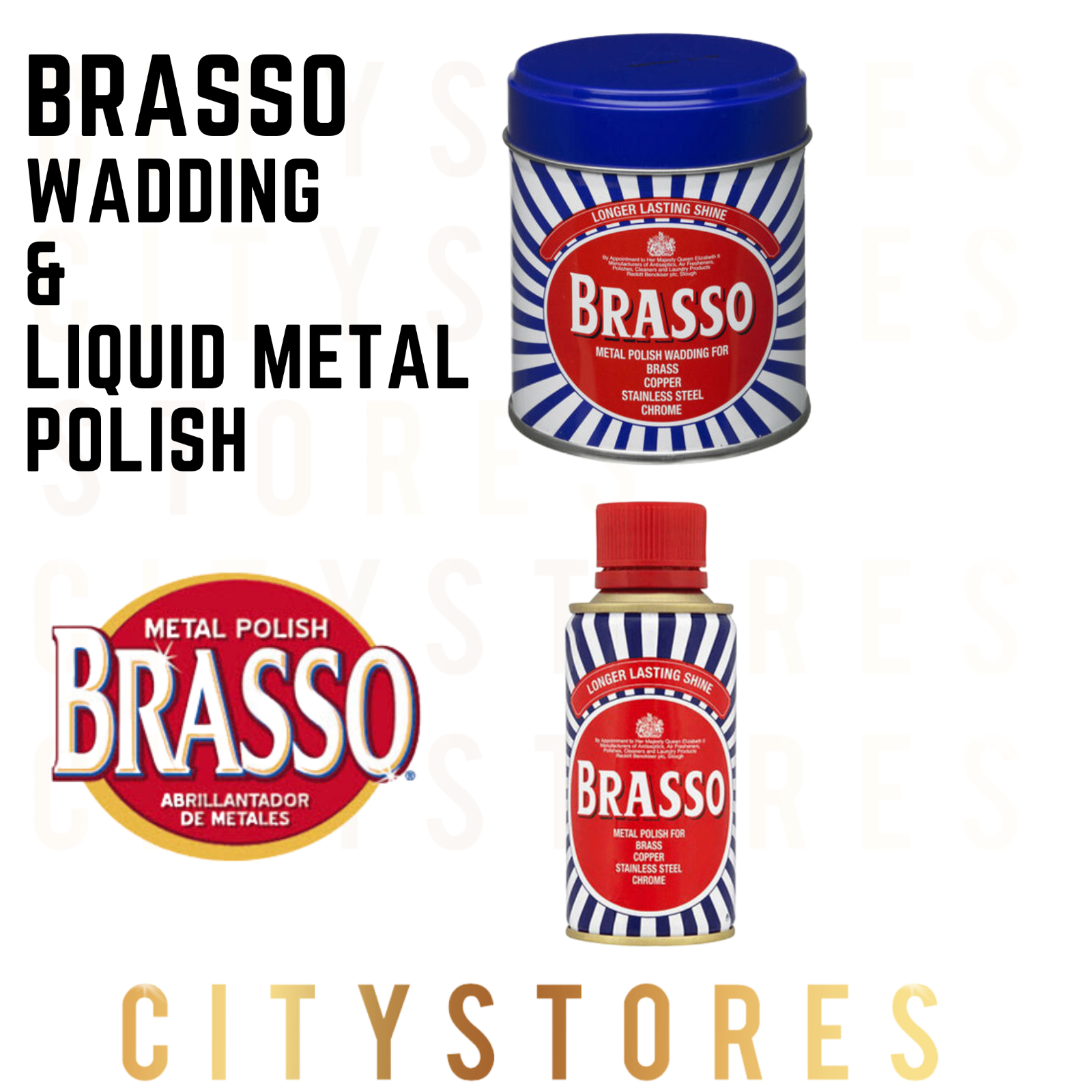 Brasso Silvo Metal Polish Cleaner Polish Shine Liquid Tub Silver Gold