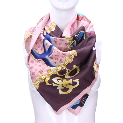 Guess Sciarpa Silk Donna Rosa Aw8665sil90