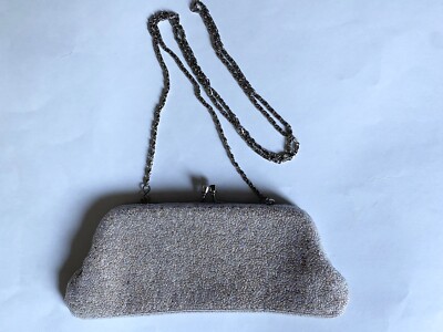 New Carlo Fellini Beaded, Iridescent  Evening Bag/ Clutch, Shoulder Bag Vintage 
