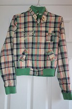 Ladies small jacket green blue plaid Nick & M...