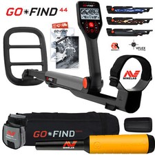 Explore New Treasures: Minelab GO FIND 44 Detector with PRO FIND 20, Carry Bag