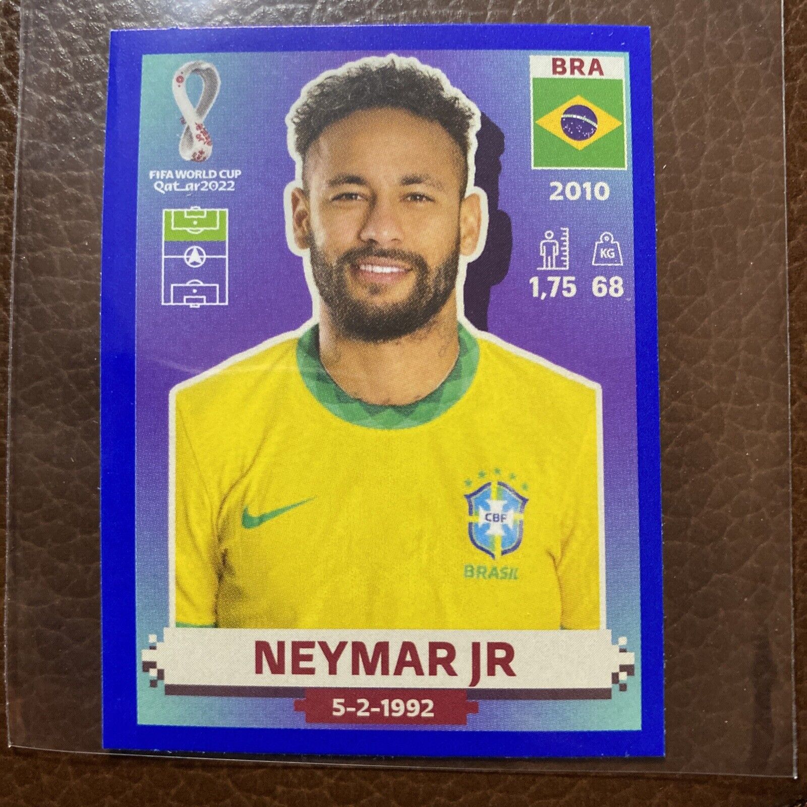 2022 Panini Neymar Jr Gold Sticker Extra Legend Fifa World Cup Qatar Brazil  RARE