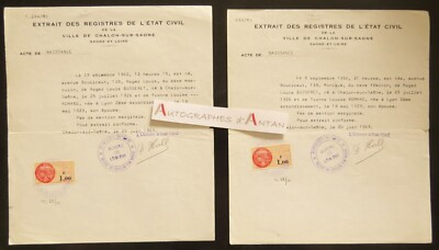   Chalon sur Saône 1969 Busseret family / French-speaking - extract birth children