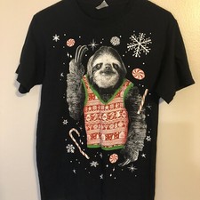 Sloth Christmas Ugly Shirt Child Small T-Shirt Christmas