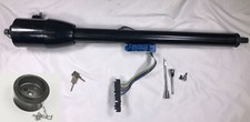 1964-1972 Chevelle 32 Black Tilt Steering Column Floor Shift With Key Adapter
