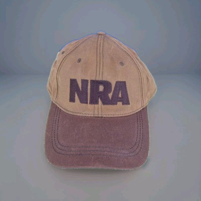NRA Est 1871 Baseball Cap Hat- Brown- Adjustable Hook Loop Straps