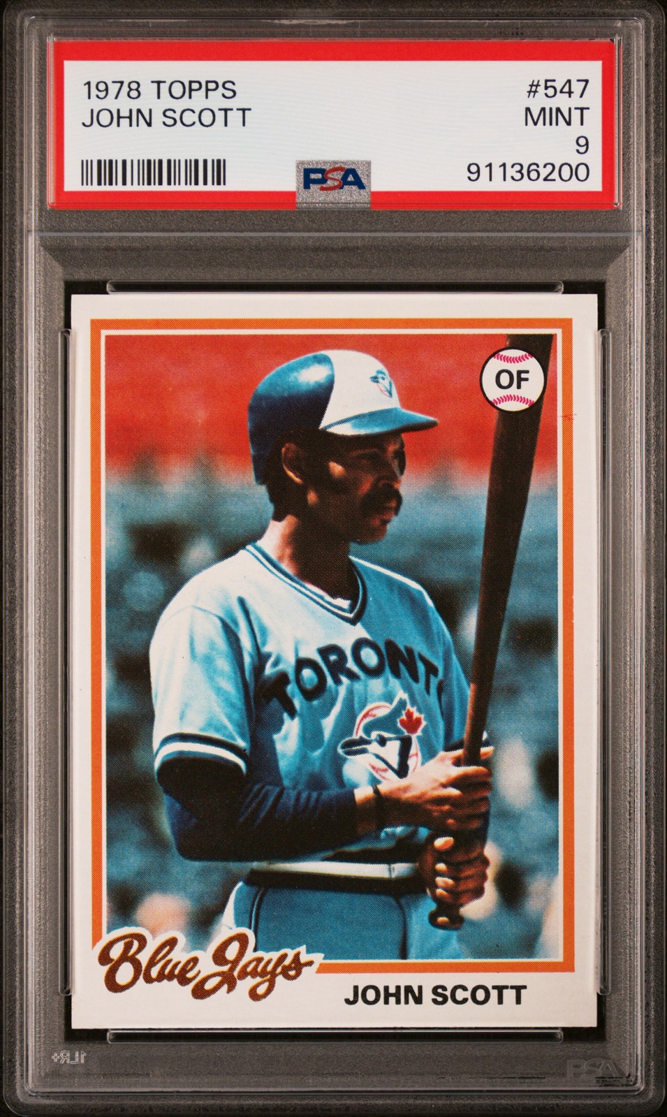 1978 TOPPS #547 JOHN SCOTT PSA 9