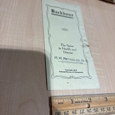 1918 Backbone: The Spine in Health & Disease / National Bureau of Chiropractic