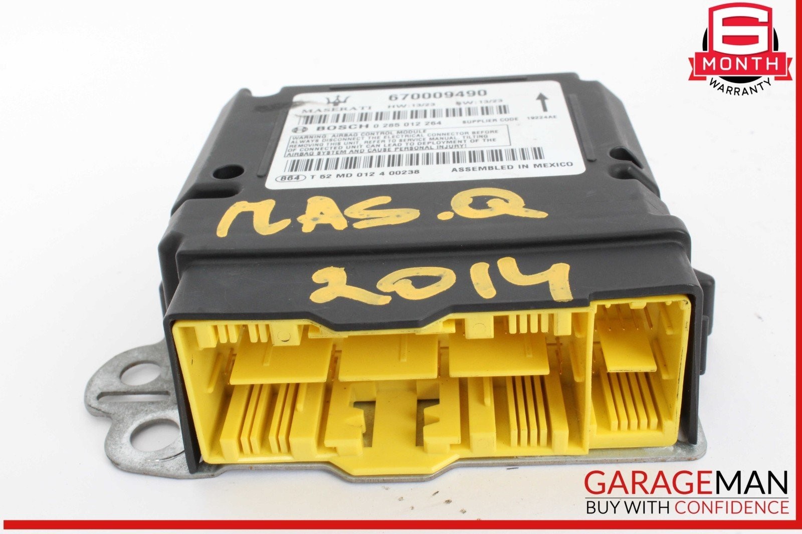 14-17 Maserati Quattroporte M156 Restraint Sensor Control Module Unit 670009490