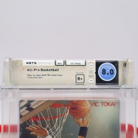 NES Nintendo ALL-PRO BASKETBALL - WATA GRADED 8.0 B+! NEW & Sealed with H-Seam!