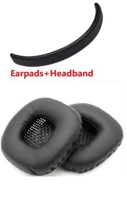 Ersatz Kopdband + Ohrpolster für Marshall Major 1, Major 2 Schwarz Black