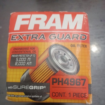 #ad PH4967 FRAM EXTRA GUARD SURE GRIP 10K MILE CHANGE INTERVAL SPIN ON OIL FILTER $5.00