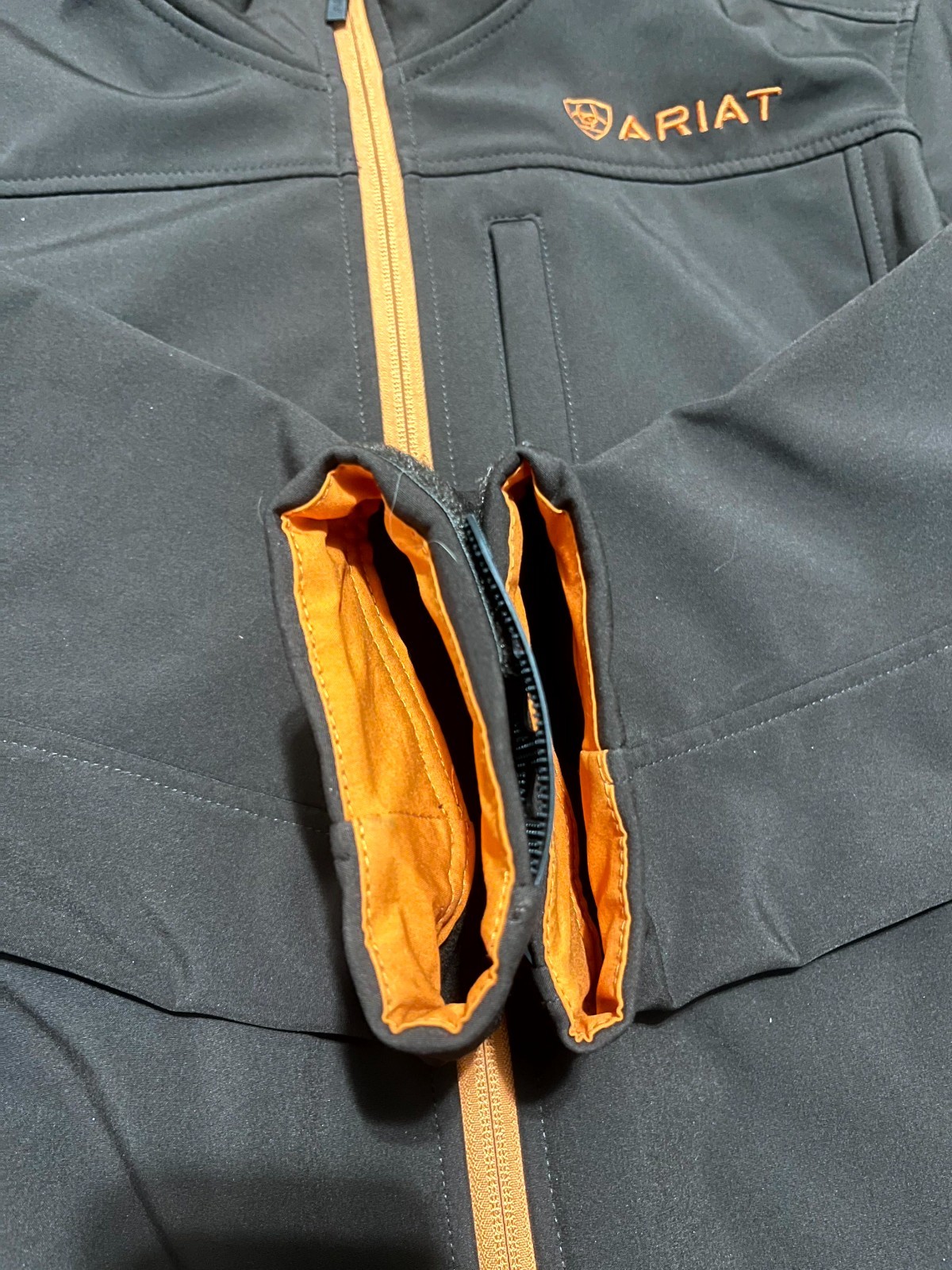 Ariat Softshell Jacket Men’s Medium Brown Orange … - image 6