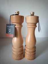 Cole & Mason : London 220mm/8" Natural Beech Salt & Pepper Mills.  B08