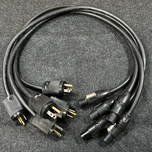 Adapter 3 ft Edison Plug To PowerCON True1 Female 12AWG  300V Lot Of 5 Neutrik