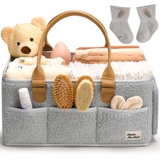 Baby Diaper Caddy Organizer with Handle, Diaper Bag Tote, Baby Organizers and...