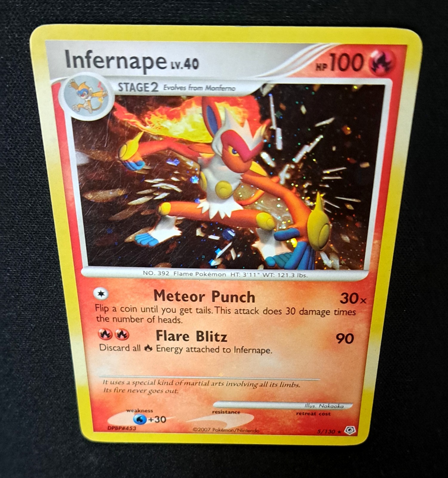 Infernape 5/130 Diamond and Pearl Holo Pokémon Card TCG PSA Mid Era Rare 2007