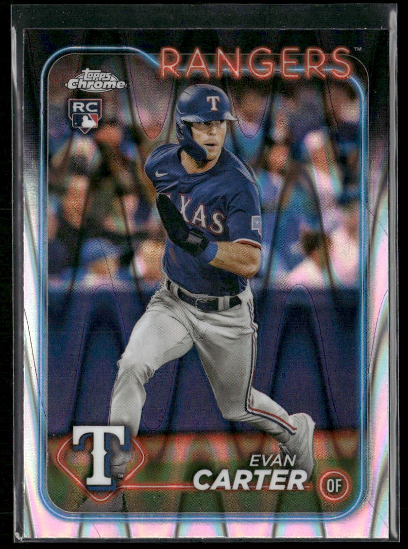 2024 Topps Chrome #136 Evan Carter Raywave Refractor