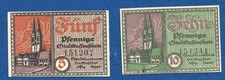 11 053 Notgeld Stadt Stendal 5+10 Pfg. (Kpl.), 31.11.1920-31.12.1921