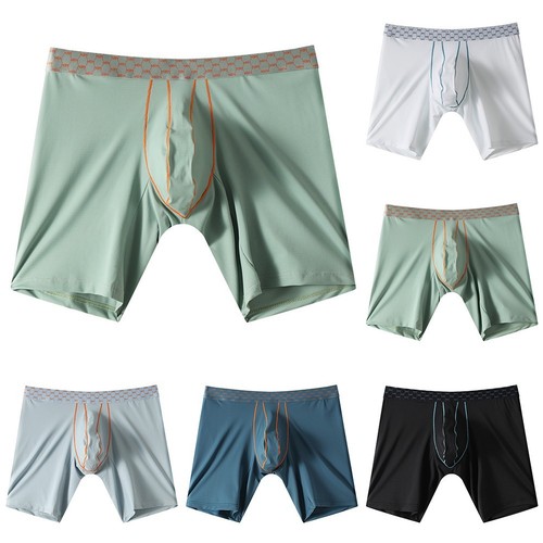 Boxer Homme En Satin Microfibre Glacé - Sans Coutures, Respirant, Coupe 3D, élastique Confortable