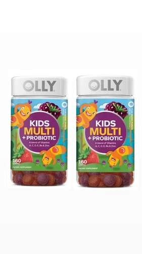 OLLY Kids Multivitamin + Probiotic 160 Gummies (2pack) Gummy, Digestive and