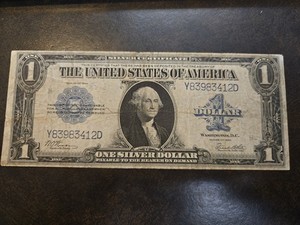 1923 $1 Dollar Large Size Silver Certificate Banknote  Fr 238