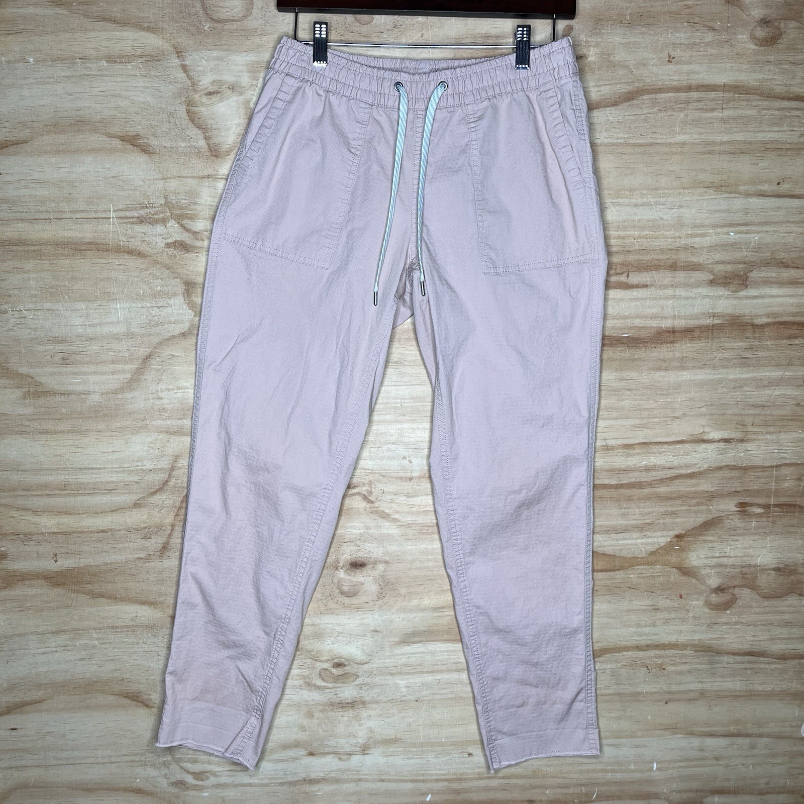 Vuori Women XS Vintage Ripstop Light Pink Stretch Cotton Drawstring Hiking Pants