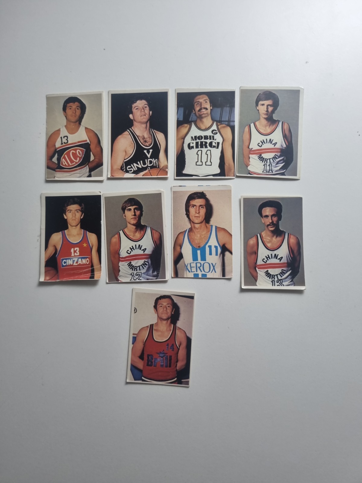 CALCIATORI E BASKET 1976-77 Edis lotto 9 figurine basket diverse