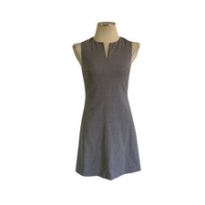 Theory Gray Wool Dress Sz 2 Work Office Career Knee Length Sheath