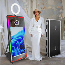 New Magic Mirror Photo Booth 43 Inch Touch Screen Camera Photobooth with LED and
