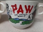 Vintage "Maw" "Paw" Paul Bunyan Coffee Mugs Pair 1940's Novelty Cups — photo 4