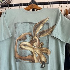 Vintage 90  s Wile E Coyote Looney Tunes Single Stitch T Shirt L
