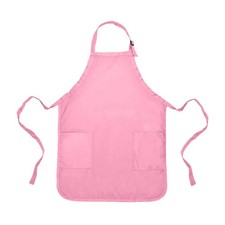 Apron Commercial Restaurant Home Bib Spun Poly Cotton Kitchen Aprons 2 Pocket...