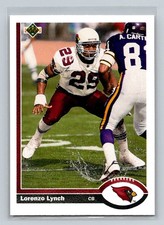 1991 Upper Deck Rookie RC #683 Lorenzo Lynch Phoenix Cardinals Football Card. rookie card picture