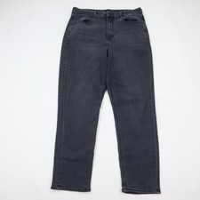 American Eagle Curvy Mom Jeans Womens 12 Regular Black Stretch Denim
