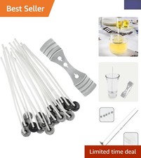 Customizable Candle Wicks: 20 Natural Cotton Wicks & 3-Hole Holder for Crafting