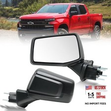 Driver Door Mirror for 2019-2024 Chevy Silverado 1500, with Heated Left Side
